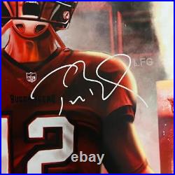Autographed Tom Brady Buccaneers Art