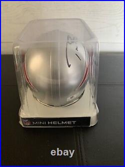 Autographed Tom Brady Mini Helmet With COA by Global Authentics