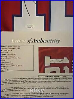 Autographed Tom Brady New England Patriots Red Jersey JSA Signed Full Letter