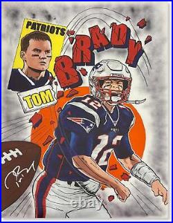 Autographed Tom Brady Patriots Art Fanatics Authentic COA Item#12264289