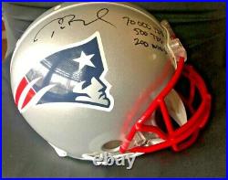 Autographed Tom Brady Patriots Authentic Helmet F/S TRISTAR HEAVILY INSCRIBED