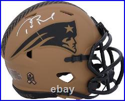 Autographed Tom Brady Patriots Mini Helmet Fanatics Authentic COA Item#13131764