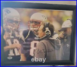 BILL BELICHICK Signed 8x10 Picture Patriots Autographed. Tom Brady is in photo