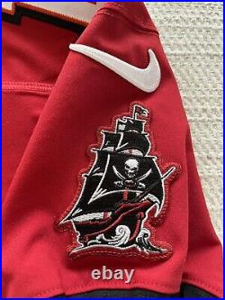 Buccaneers Tom Brady Autographed Red Nike Elite Jersey Size 44 Fanatics Bucs