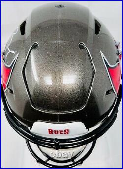 Bucs Tom Brady Signed Riddell Authentic Speed Flex Helmet Auto Fanatics B101786