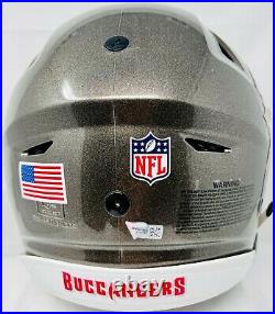 Bucs Tom Brady Signed Riddell Authentic Speed Flex Helmet Auto Fanatics B101788