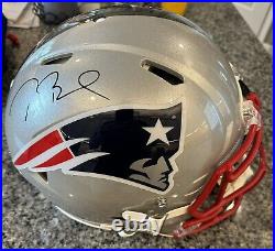 Fanatics Tom Brady Signed Full Size Helmet Half Bucs Half Patriots