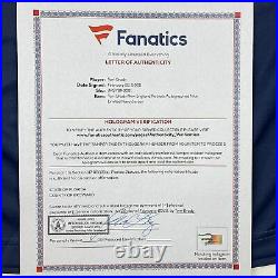 Framed Autographed/Signed Tom Brady 33x42 Patriots Jersey Fanatics COA/LOA