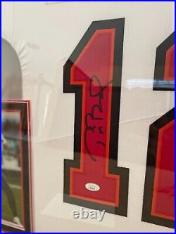 Framed Tom Brady Autographed Nike Elite On Field Jersey with JSA LOA Bucs White
