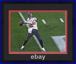 Framed Tom Brady Buccaneers Super Bowl LV Champs Signed 16x20 SB LV Photo