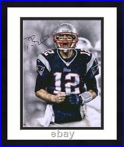 Framed Tom Brady New England Patriots Autographed 16 x 20 Screaming Photograph
