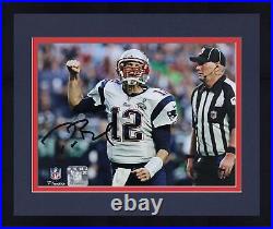 Framed Tom Brady New England Patriots Autographed 8 x 10 Scream Photograph