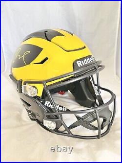 MICHIGAN WOLVERINES TOM BRADY signed RIDDELL SPEED FLEX FULLSIZE HELMET FANATICS