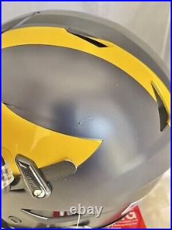 MICHIGAN WOLVERINES TOM BRADY signed RIDDELL SPEED FLEX FULLSIZE HELMET FANATICS