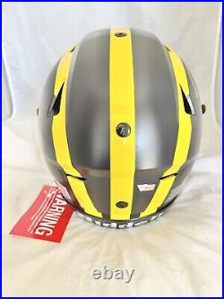 MICHIGAN WOLVERINES TOM BRADY signed RIDDELL SPEED FLEX FULLSIZE HELMET FANATICS