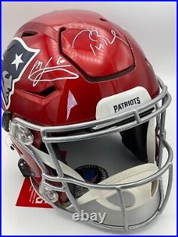 Mac Jones & Tom Brady Autographed NE Patriots Authentic Flash Speedflex Helmet