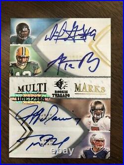 Multi Marks SP Auto Card Aaron Rodgers Tom Brady Peyton Manning Autograph