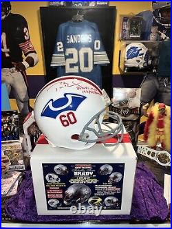 NFL Tom Brady Autographed F/S Auth Helmet 1/3 Tristar Totally Tom Boston Pats TB