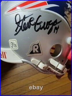 New England Patriots Mini Helmet signed Tom Brady Steve Grogan Dion Branch more