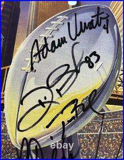 New England Patriots Super Bowl 39 XXXIX Tom Brady +15 More Signed Framed Canvas
