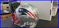 New England Patriots Team Signed Full Size Helmet With Tom Brady Autograph