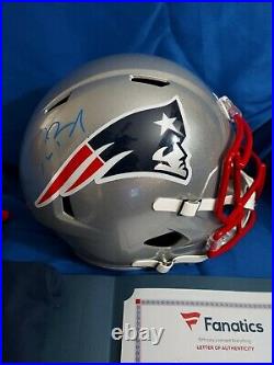 New England Patriots Tom Brady Signed F/S Replica Helmet Fanatics LOA
