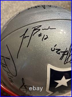 Patriots Autographed Riddell Helmet Includes Tom Brady. No COA, Read Description