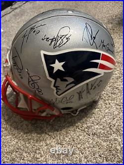 Patriots Autographed Riddell Helmet Includes Tom Brady. No COA, Read Description