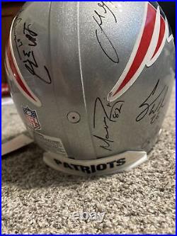 Patriots Autographed Riddell Helmet Includes Tom Brady. No COA, Read Description