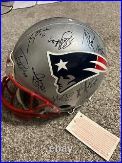 Patriots Autographed Riddell Helmet Includes Tom Brady. No COA, Read Description