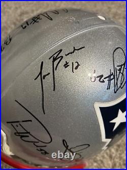 Patriots Autographed Riddell Helmet Includes Tom Brady. No COA, Read Description