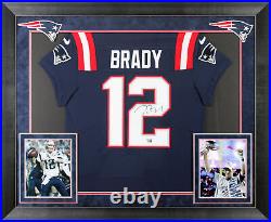 Patriots Tom Brady Authentic Signed Navy Blue Nike Elite Framed Jersey Fanatics