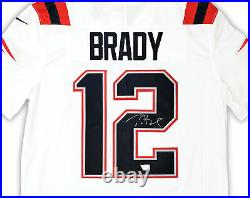Patriots Tom Brady Autographed White Nike Twill Limited Jersey Size L Fanatics