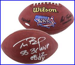 Patriots Tom Brady SB 36 MVP Signed Official SB Logo Nfl Football Tri Star
