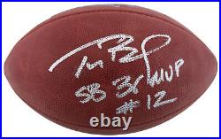 Patriots Tom Brady SB 36 MVP Signed Official SB Logo Nfl Football Tri Star