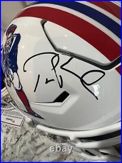 Patriots throwback speed flex signed by Tom Brady fanatics coa