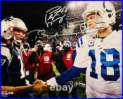 Peyton Manning and Tom Brady Dual Signed 16x20 Photo Fanatics B004119