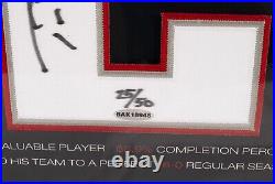 Rare Tom Brady Signed Jersey Number Framed Display 25/50 UDA Upper Deck COA