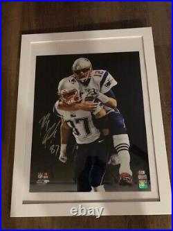 Rob Gronkowski and Tom Brady Signed Framed Poster