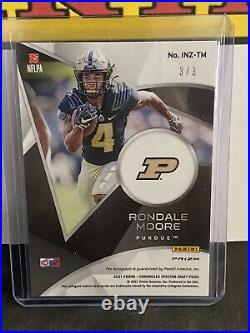 Rondale Moore spectra gold rookie on card auto 3/3