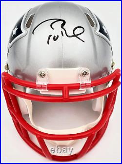SALE! Tom Brady Autographed New England Patriots Replica Speed Mini Helmet Fana