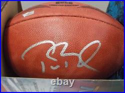 Signed TOM BRADY Super Bowl LV Champion Football with COA and Case-New #30/100