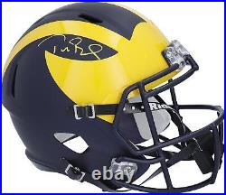 Signed Tom Brady Michigan Helmet