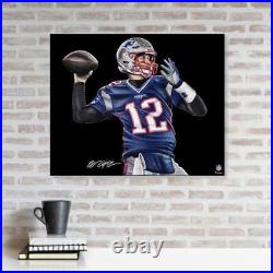 Signed Tom Brady Patriots 16x20 Art Fanatics Authentic COA