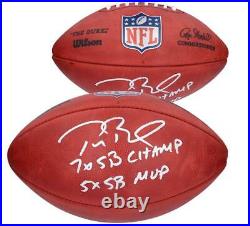 TOM BRADY Autographed 7x SB Champ / 5x SB MVP Authentic Football FANATICS