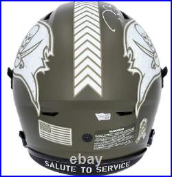 TOM BRADY Autographed Buccaneers Salute to Service Speed Flex Helmet FANATICS