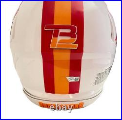 TOM BRADY Autographed Bucs Throwback Custom Visor Authentic Helmet FANATICS