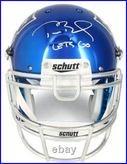 TOM BRADY Autographed Let's Go Authentic Patriots Chrome Helmet TRISTAR