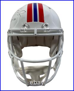 TOM BRADY Autographed Let's Go Authentic Patriots TB Helmet FANATICS LE 12