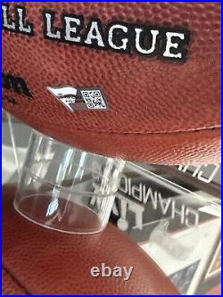 TOM BRADY Autographed Limited Duke Bucs Metallic Logo Football FANATICS Withcase